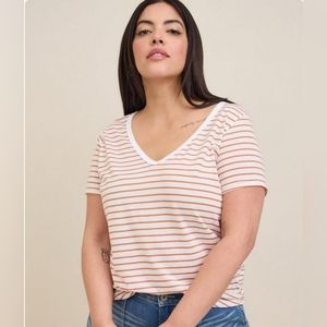 Torrid size 2 Girlfriend Signature Jersey V-Neck Tee